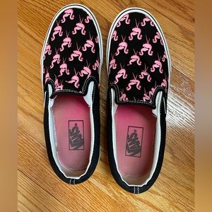 Vans, flamingo print